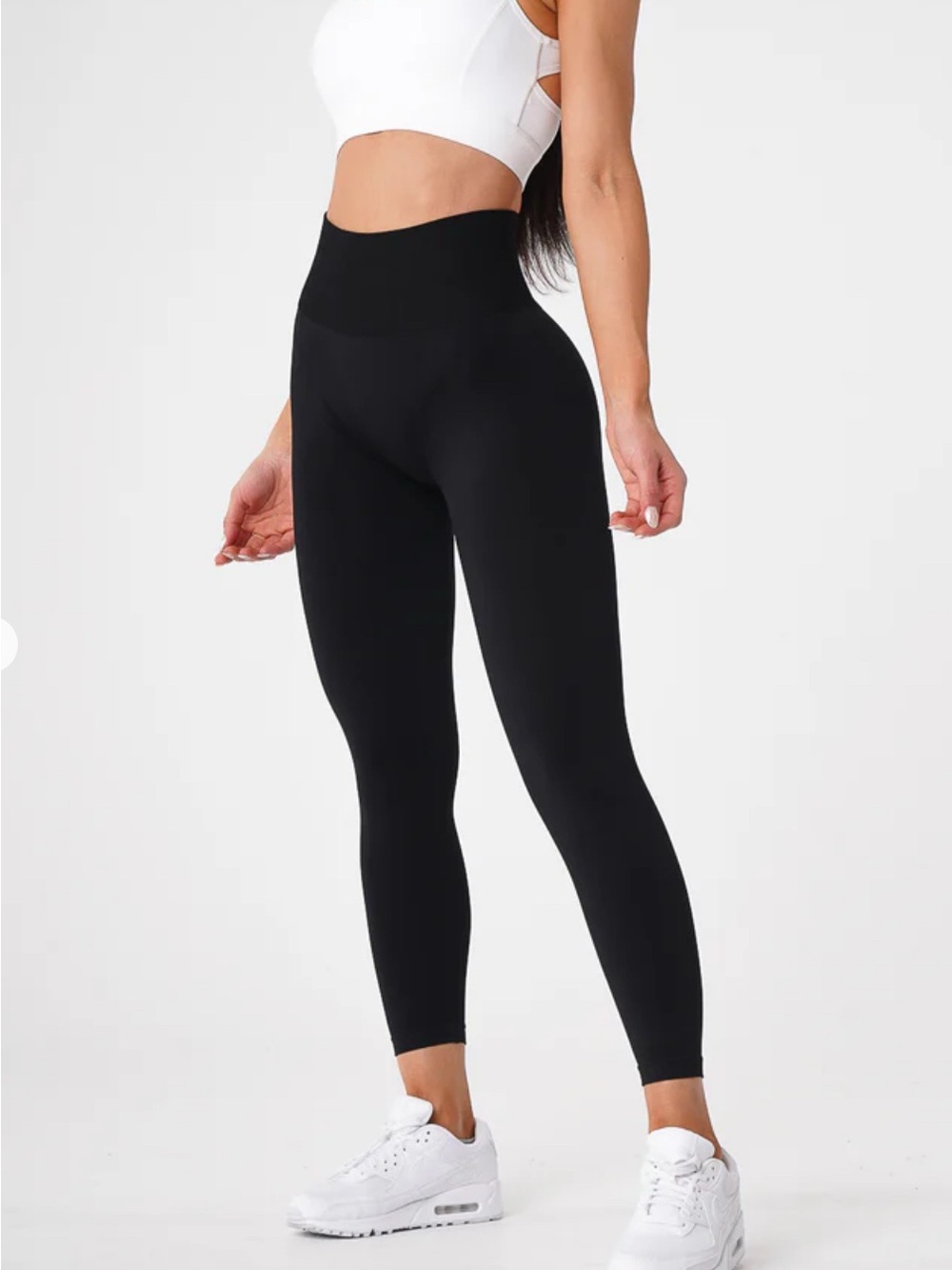 NVGTN Black Solid Seamless Leggings